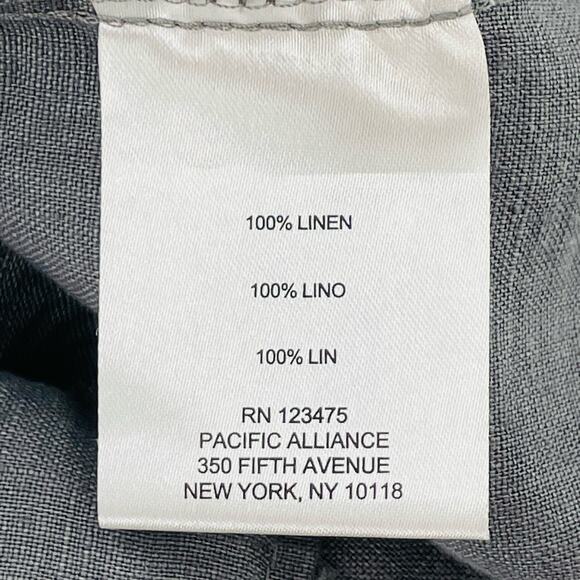 Ellen Tracy 100% Linen Blouse, Gray, NWT, Sz. S, PULLED THREAD - Picture 10 of 16
